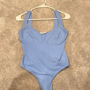 Blue body suit